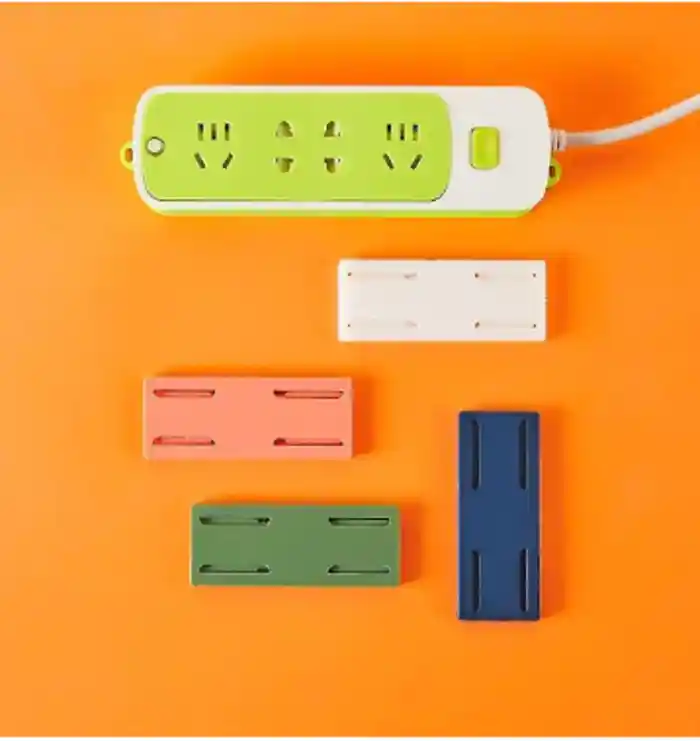 Socket Holder Plug Fixer Wall-mounted Power Strip Holders Sticker Holder